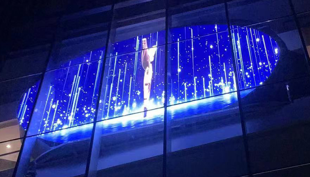 广州广发证券大厦异形透明屏
